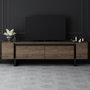 Hanah Home Soporte para TV Yildiz Nogal y Negro